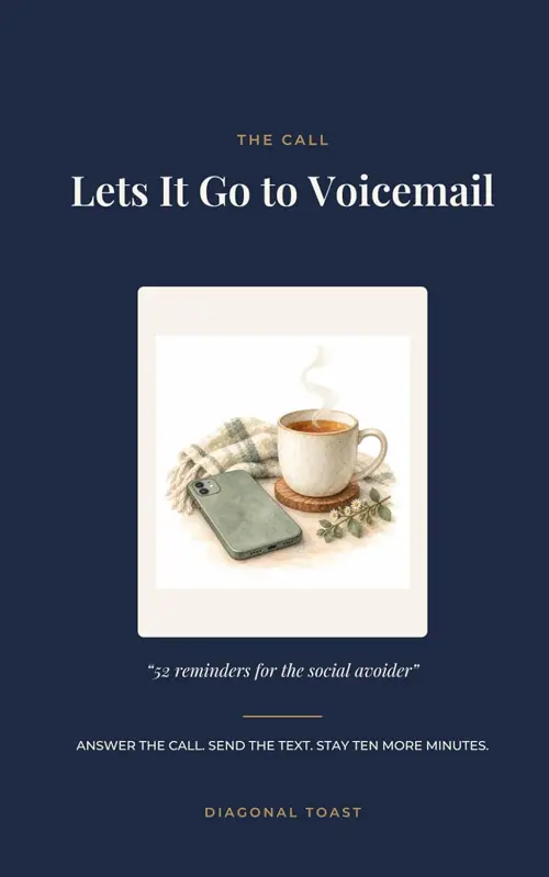 Cover of Lets It Go to Voicemail: 52 Reminders for the Social Avoider — A Guided Journal with Weekly Prompts to Ease Social Anxiety, Answer the Text, and Make the Call