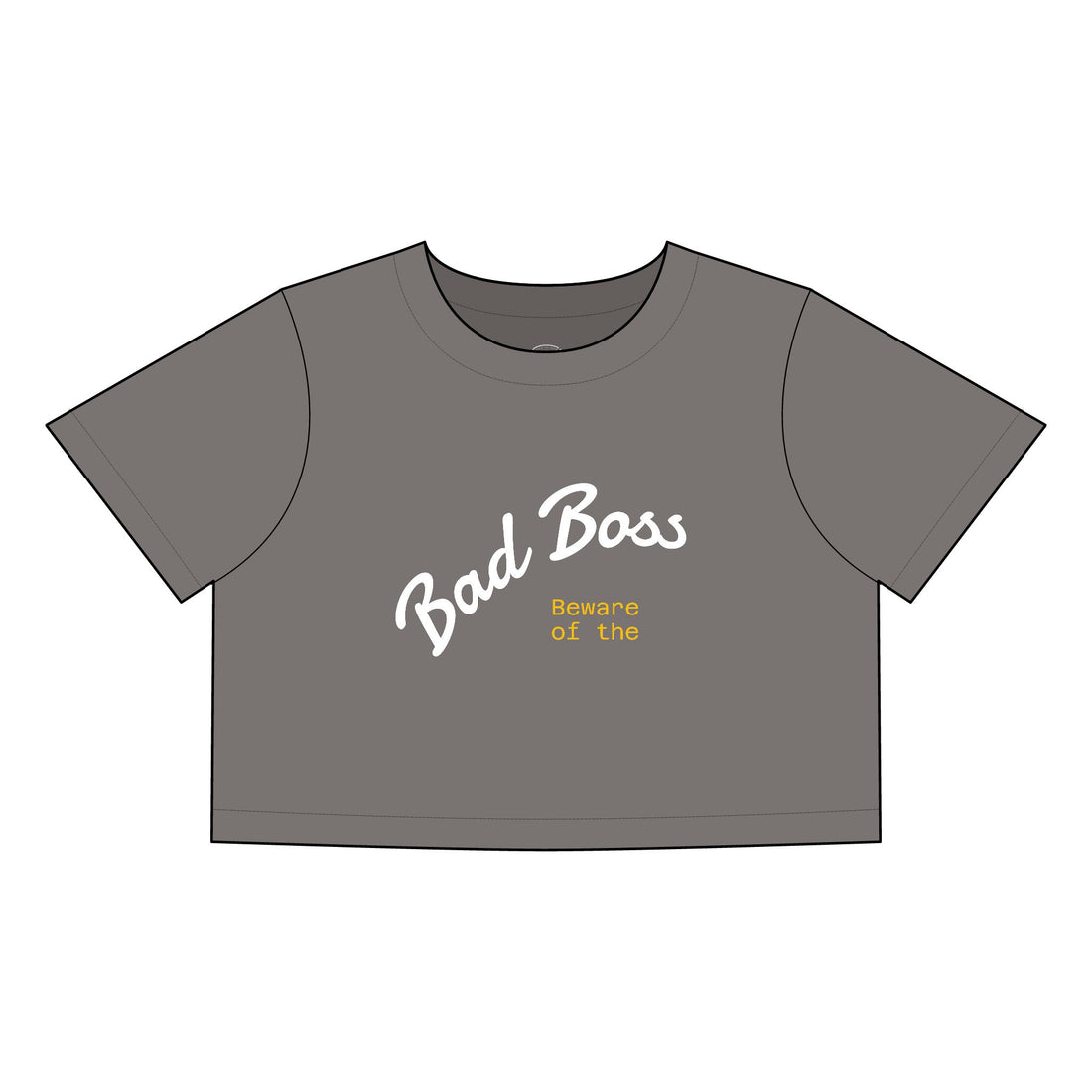 Bad Boss Crop Tee – “Beware of the Politician” | Women’s Graphic Shirt, Trendy Casual Wear, Book Merch & Gift Idea